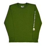 Carhartt Spellout Long Sleeve T-Shirt - Medium Green Cotton