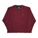 Chaps Ralph Lauren Long Sleeve T-Shirt - Large Red Cotton