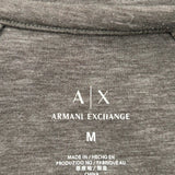 Armani Exchange Graphic Top - Medium Grey Cotton Blend