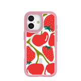 Clear Cherry Berry iPhone 17 Case With Petal Pink Ridge (MagSafe included)