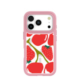 Clear Cherry Berry iPhone 17 Pro Case With Petal Pink Ridge (MagSafe included)