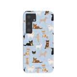 Powder Blue Chihuahua Charms Samsung Galaxy S24 Case