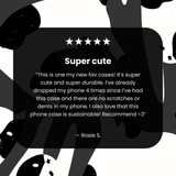 Clear Cat Cow iPhone 17 Pro Max Case With Noir Ridge (MagSafe included)