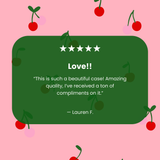 Clear Little Cherries iPhone 17 Case With Petal Pink Ridge (MagSafe included)