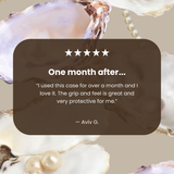 Clear Moonlit Oyster iPhone Air Case With London Fog Ridge (MagSafe included)