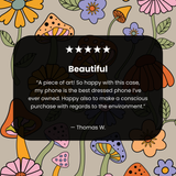 Clear Shrooms and Blooms iPhone 12 Pro Max Case With Black Ridge