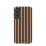 Chocolate Brown Cocoa Stripes Samsung Galaxy S23+(Plus) Case