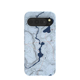 Powder Blue Contour Lines Google Pixel 10 Pro XL Case