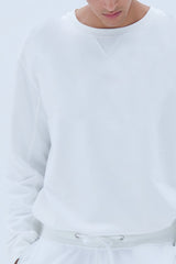 Crew Neck Sweatshirt in White