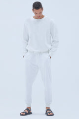 Crew Neck Sweatshirt in White