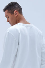 Crew Neck Sweatshirt in White