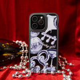 Clear Cosmic Luck iPhone 15 Plus Case With Black Ridge