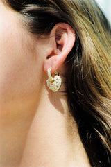 Earring Puzzle Heart Gold