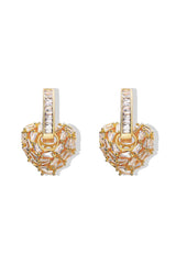 Earring Puzzle Heart Gold
