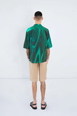 Cuban Collar Shirt in Paint Splash Print