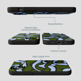 Black Curve and Flow iPhone 15 Plus Case