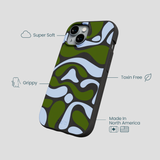 Black Curve and Flow iPhone 15 Case