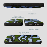Black Curve and Flow iPhone 16 Plus Case