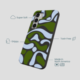 Black Curve and Flow Samsung Galaxy S25 Case