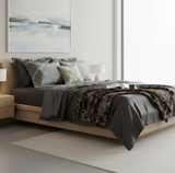 Anycozy King Bed Sheet Set – Deep Grey & Light Grey Ultra‑Soft Luxury Egyptian Cotton Bedding Cover, 6‑Piece Ensemble