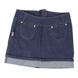 Vintage blue Updown Denim Skirt - womens 26" waist