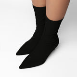 YOKO Textile Stretch Boot with Hearts 5 cm