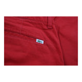 Lacoste Slim Fit Trousers - 34W 33L Red Cotton