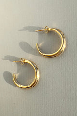 Crescent Hoops Gold Medium