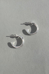 Crescent Hoops Silver Small
