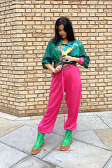 Cuban Collar Shirt in Paint Splash Print