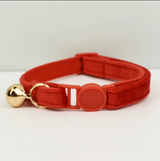 Anypet Stylish Red Cat Collar Small Size with Safety Buckle Bell Durable Adjustable Strap Cute Fashion Pet Accessory for Cats & Kittens