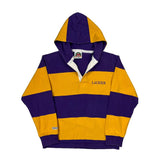 Barbarian Striped Rugby Shirt - Small Yellow Cotton