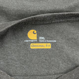Carhartt Long Sleeve T-Shirt - 2XL Green Cotton