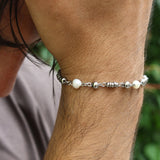 Timeless Silver Pearl Bracelet: Stainless Steel