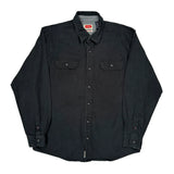 Wrangler Shirt - Large Black Cotton