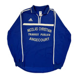 Nicolas Christian Travaux Publics Adidas Football Shirt - XL White Polyester