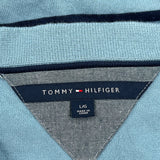 Tommy Hilfiger Striped Cardigan - Large Blue Cotton
