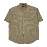 Gant Checked Short Sleeve Shirt - XL Beige Cotton
