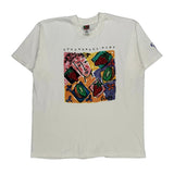 Single Stitch Strawberry Kiwi Fruit Of The Loom Graphic T-Shirt - XL Multicoloured Cotton