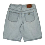 Guess Denim Shorts - 32W 10L Light Wash Cotton