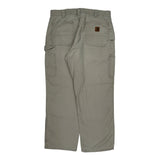 Carhartt Double Knee Carpenter Pants - 34W 30L Gray Cotton