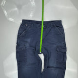 Carhartt Cargo Cargo Pants - 38W 32L Blue Cotton