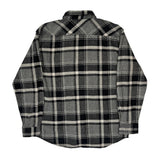 Dickies Checked Flannel Shirt - Large Black Cotton Blend