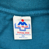 H.L Miller Single Stitch T-Shirt - 2XL Blue Cotton