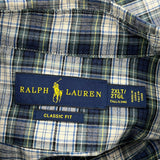 Ralph Lauren Checked Shirt - 2XL Blue Cotton