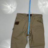 Wrangler Carpenter Trousers - 36W 32L Khaki Cotton