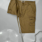 Wrangler Cargo Shorts - 34W 11L Khaki Cotton