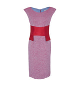 NEEM | Tailored Cummerbund Dress Cerise