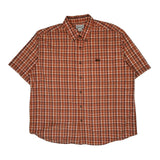 Vintage Carhartt Checked Short Sleeve Shirt - 2XL Orange Cotton