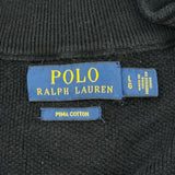 Polo By Ralph Lauren 1/4 Zip - Large Black Cotton